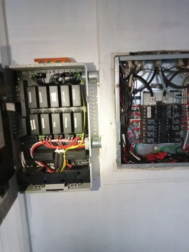 Electrical panel upgrade completed for Security Camera Wiring in Whitestown